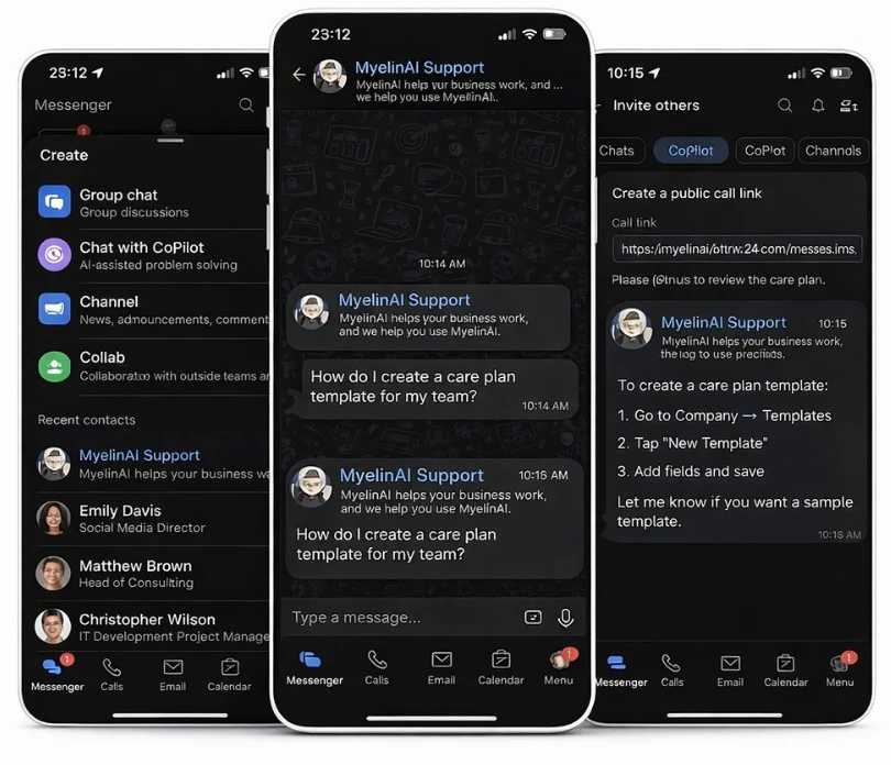 Human Support Inside MyelinAI